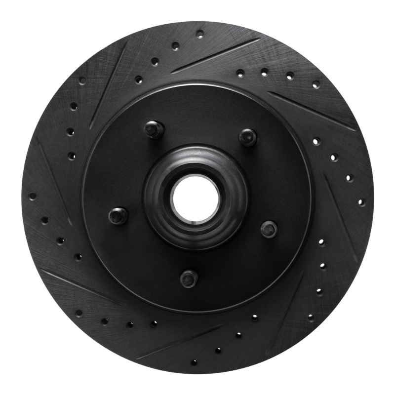 Ford Expedition Brake Rotor (1) - Front Left - R1 Concepts - Drilled & Slotted - Black - `99-`04